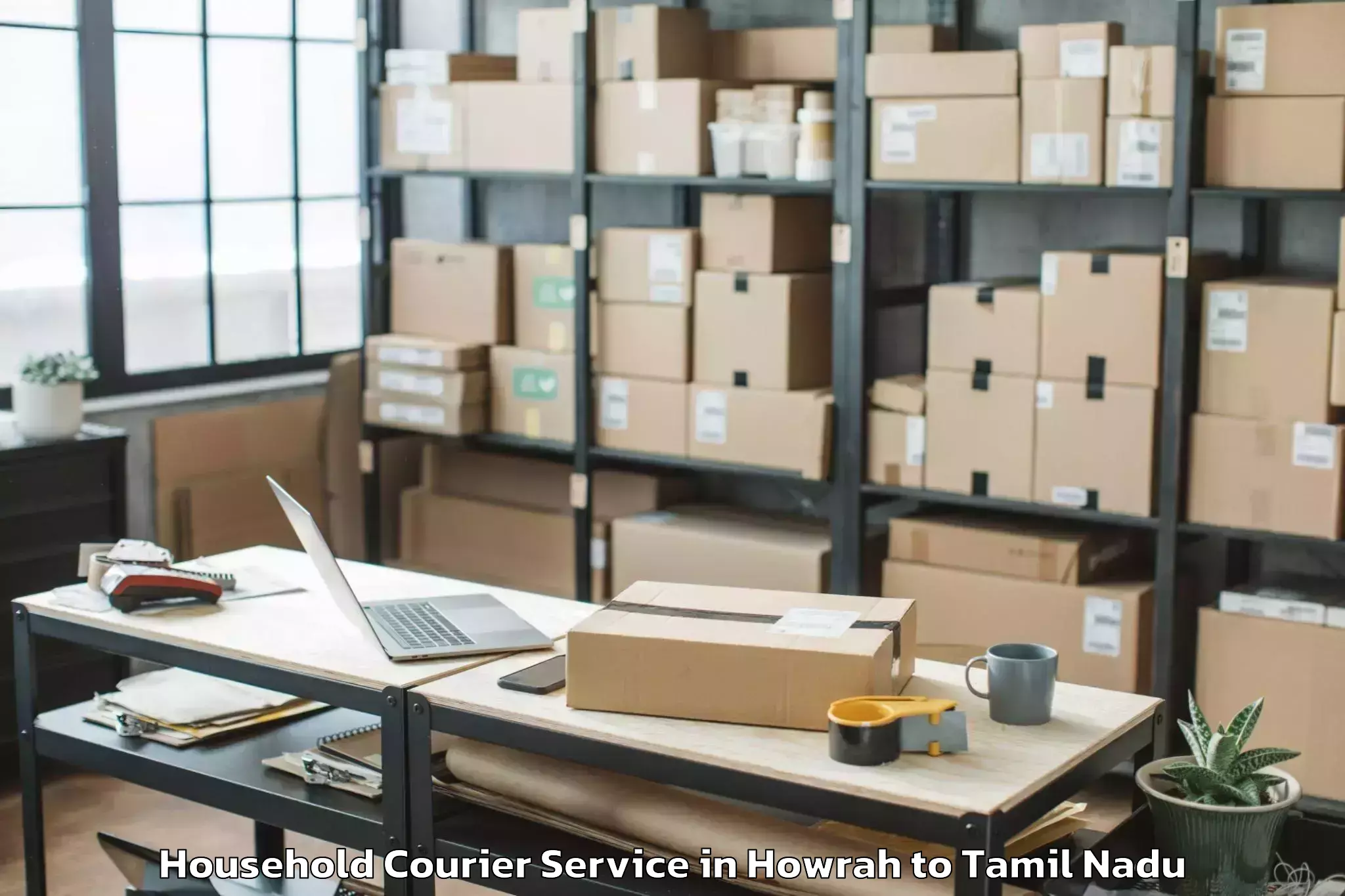 Affordable Howrah to Thiruthuraipoondi Household Courier